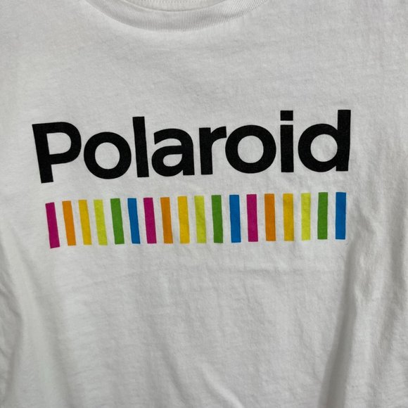 Polaroid VTG Logo Cropped Baby Doll Tee Shirt - Picture 2 of 4